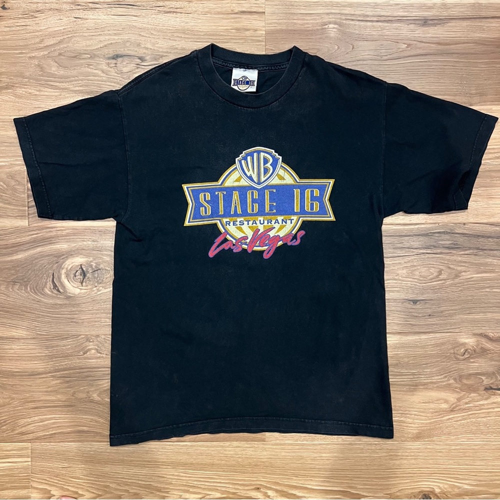 Vintage WB Stage 16 Restaurant Las Vegas Medium Black T Shirt